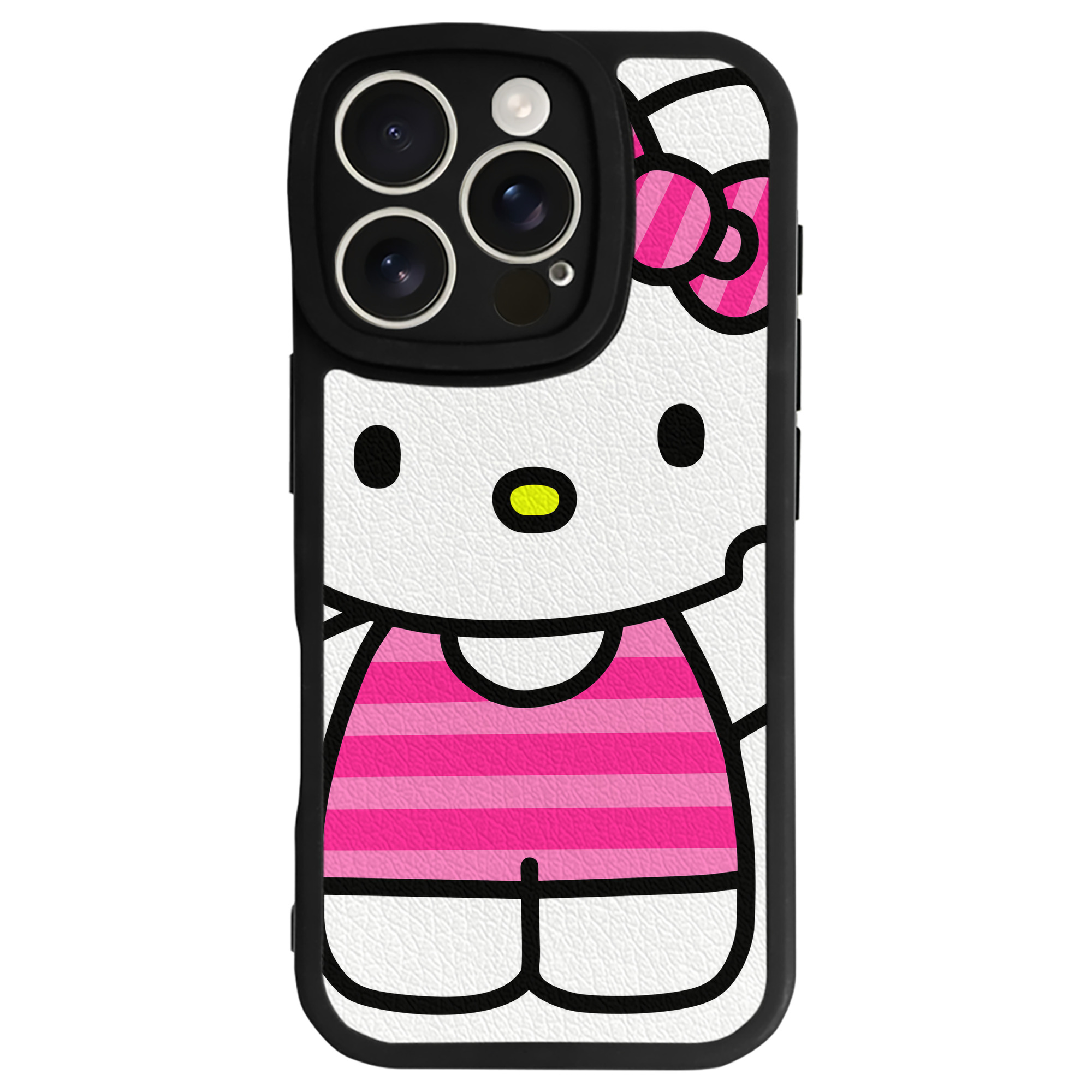 （画像用） Hello Kitty ハローキティ 【iPhone 16シリーズ対応】シリコンスマホケース（レザー調） 材質：シリコン